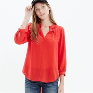 Madewell Silk Memory Blouse - Size Small